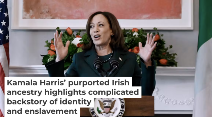 If elected – and her father’s account of the family’s history is correct – Kamala Harris would become the 24th U.S. president of Irish heritage. Olivier Douliery/AFP via Getty Images